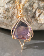 Load image into Gallery viewer, heart shaped amethyst pendant