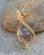 Load image into Gallery viewer, irregular shape smoky super seven pendant