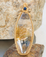 Load image into Gallery viewer, oval hematoid quartz pendant