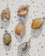 Load image into Gallery viewer, seabed world phantom quartz pendant in silver setting