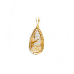 Load image into Gallery viewer, small teardrop golden rutilated quartz pendant