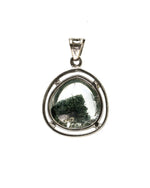 Load image into Gallery viewer, round phantom quartz pendant in silver setting