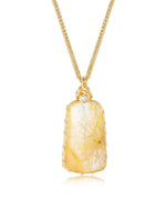Load image into Gallery viewer, golden rutilated quartz tower pendant