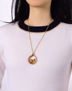 Load image into Gallery viewer, oval red seabed world phantom quartz pendant