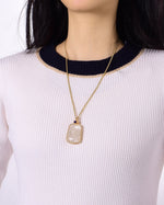 Load image into Gallery viewer, snowflake white rutilated quartz pendant