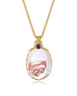Load image into Gallery viewer, oval hematoid quartz pendant