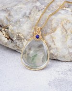 Load image into Gallery viewer, teardrop flawless phantom quartz pendant