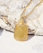 Load image into Gallery viewer, golden rutilated quartz amulet pendant