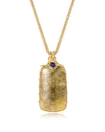 Load image into Gallery viewer, dark golden rutilated quartz tower pendant
