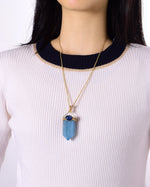 Load image into Gallery viewer, chubby aquamarine obelisk pendant