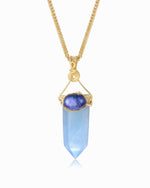 Load image into Gallery viewer, medium aquamarine obelisk pendant