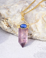 Load image into Gallery viewer, amethyst obelisk pendant
