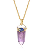 Load image into Gallery viewer, amethyst obelisk pendant