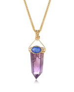 Load image into Gallery viewer, amethyst obelisk pendant