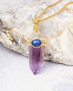 Load image into Gallery viewer, amethyst obelisk pendant