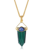 Load image into Gallery viewer, Petite Malachite Obelisk Pendant