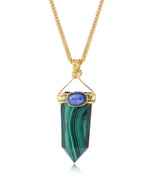 Load image into Gallery viewer, Malachite Obelisk Sword Pendant