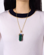 Load image into Gallery viewer, Malachite Obelisk Sword Pendant