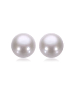Load image into Gallery viewer, 9mm round freshwater pearl stud earrings