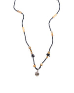 Load image into Gallery viewer, Black Wood Shell Necklace