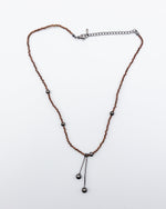 Load image into Gallery viewer, Bronze Bead Necklace