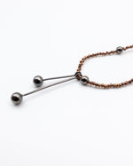 Load image into Gallery viewer, Bronze Bead Necklace