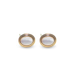 Load image into Gallery viewer, Golden Classical Oval Stud Earrings