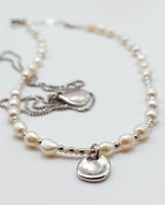 Load image into Gallery viewer, Double Chain Beaded Pearl Necklace