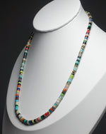 Load image into Gallery viewer, Rainbow Line Stone Necklace