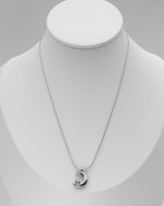 Load image into Gallery viewer, Silver Moon Stone Necklace