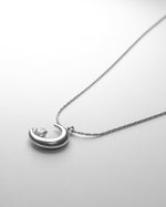Load image into Gallery viewer, Silver Moon Stone Necklace