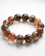Load image into Gallery viewer, black golden super seven bracelet
