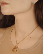 Load image into Gallery viewer, teardrop red rutilated quartz pendant