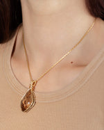 Load image into Gallery viewer, rhombus red rutilated quartz pendant