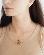 Load image into Gallery viewer, small teardrop golden rutilated quartz pendant