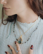 Load image into Gallery viewer, seabed world green phantom quartz pendant