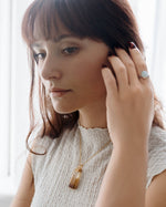 Load image into Gallery viewer, straw golden rutilated quartz pendant