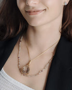 Load image into Gallery viewer, irregular shape smoky super seven pendant