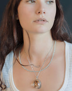 Load image into Gallery viewer, seabed world phantom quartz pendant in silver setting