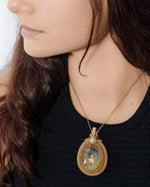 Load image into Gallery viewer, elegant oval hematoid quartz pendant