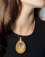 Load image into Gallery viewer, elegant oval hematoid quartz pendant
