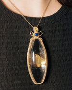 Load image into Gallery viewer, oval hematoid quartz pendant