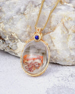 Load image into Gallery viewer, oval hematoid quartz pendant
