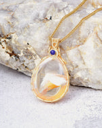 Load image into Gallery viewer, teardrop hematoid quartz pendant
