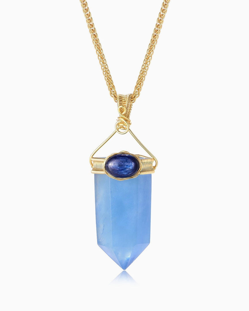 chubby aquamarine obelisk pendant