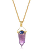 Load image into Gallery viewer, amethyst obelisk pendant

