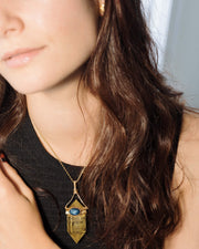 chubby double pointed citrine pendant