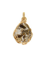 Load image into Gallery viewer, sphere golden rutilated quartz pendant
