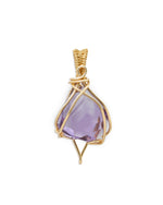 Load image into Gallery viewer, heart shaped amethyst pendant
