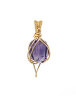 Load image into Gallery viewer, deep violet amethyst pendant
